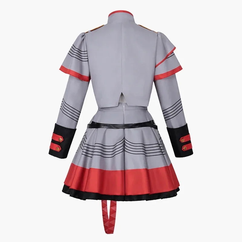 Anime Vtuber Kasane Teto Cosplay Costume Adult Women Top Skirt Uniform Suit Halloween Outfit Party Performance