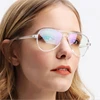 Aspherical Single Lens Oval Prescription Glasses For The Nearsighted PC Frame Cat Eye Myopia Glasses Woman 0 -0.5 -0.75 To -6.0 4