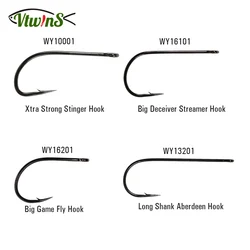 Vtwins Wide Gap Big Game Streamer Deceiver Fly Hook Strong Stinge Long Shank Aberdeen Bass Mouse Saltwater Fly Fishing Hook