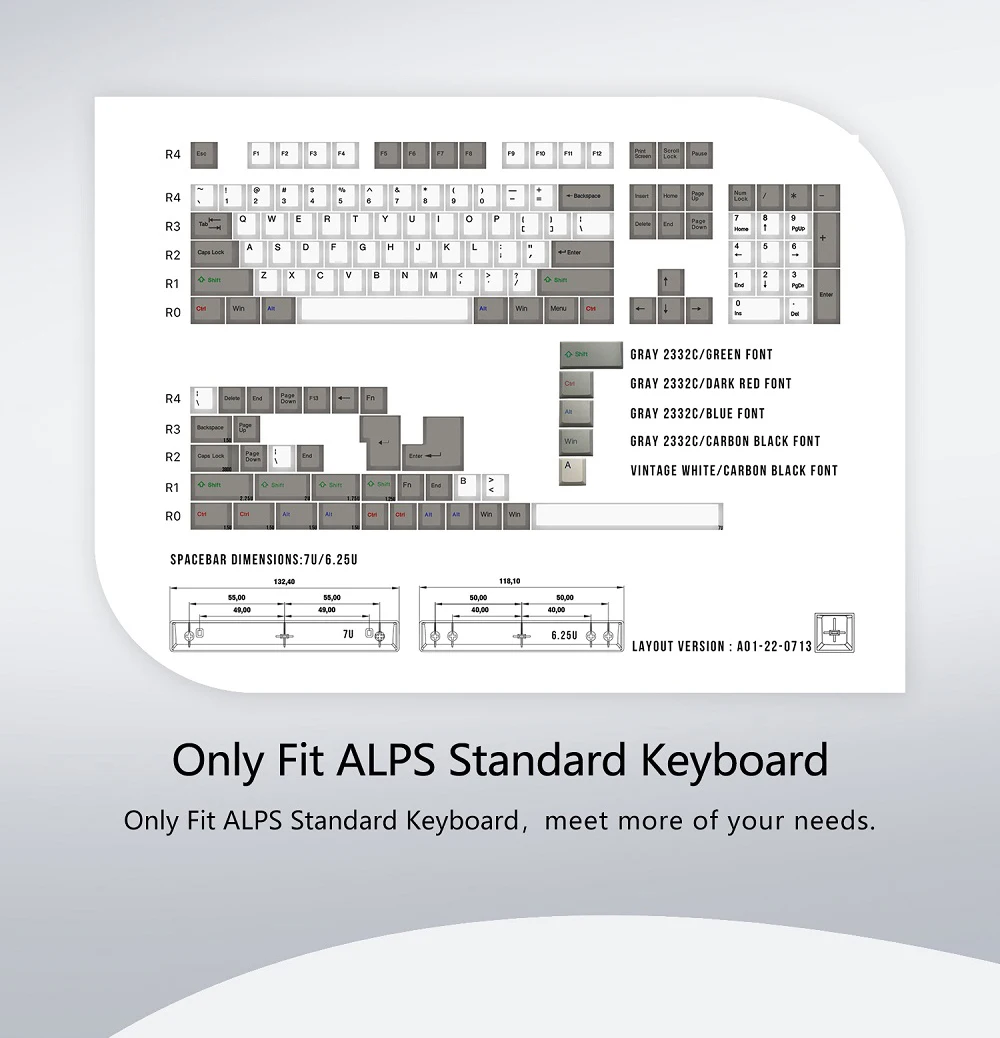 taihao alps abs vintage branco cinza doubleshots keycap para diy jogo teclado mecânico cúbico oem perfil