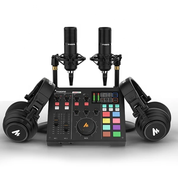 Maonocaster am100-in-oneコンデンサーマイクとヘッドフォンを備えた 