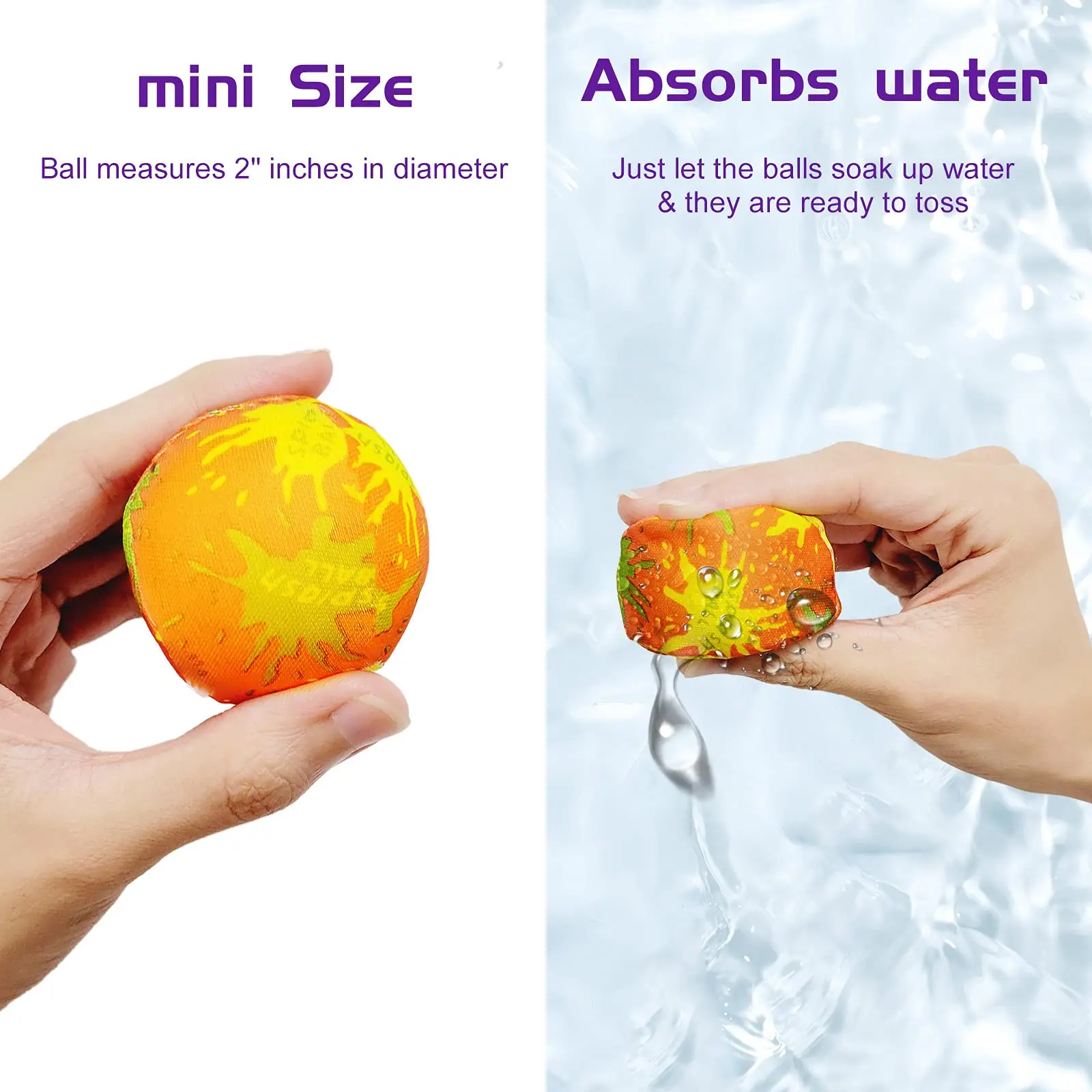 10-100Pcs Reusable Water Balloons,Absorbent Soaker Water Balls for Kids,Summer Beach Swimming Pool Party Favors,Kids Pool Toys 4