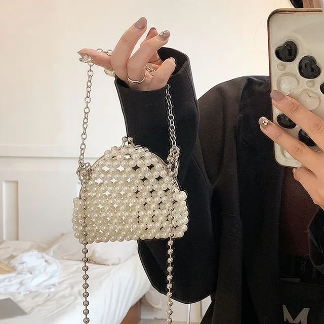 Chain Pearl Bag for Women Handbag Luxury Designer Bag Mini