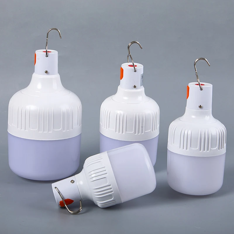 

30/60/80/100W Emergency Light Outdoor Camping Supplies EDC Survival USB Rechargeable LED Light Bulb Hiking Portable Tent Lights