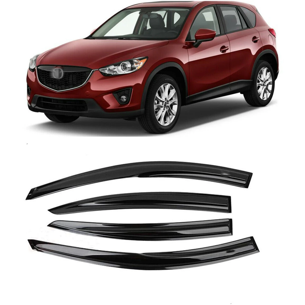 

For Mazda CX-5 CX5 2013 2014 2015 2016 2017 Window Visor Rain Guard Weather Shield Wind Deflector Slim Awning Shelter Raincoat