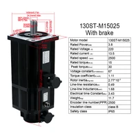 HLTNC 130ST-M15025 3.8kW AC Servo Motor Kit with T3 Series Driver – 220V/380V, 15Nm Torque, 2500RPM for CNC Engraving & Lathe Machines - Image 3