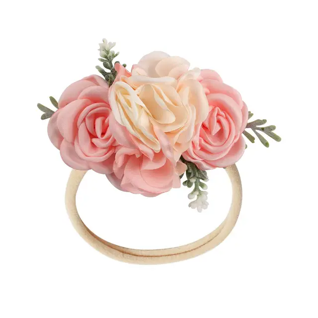 Floral Girls Headbands Newborn Baby Elastic Princess Hairbands Kids Pearl Flower Fresh Style Cute Hair Accessories Diademas 36