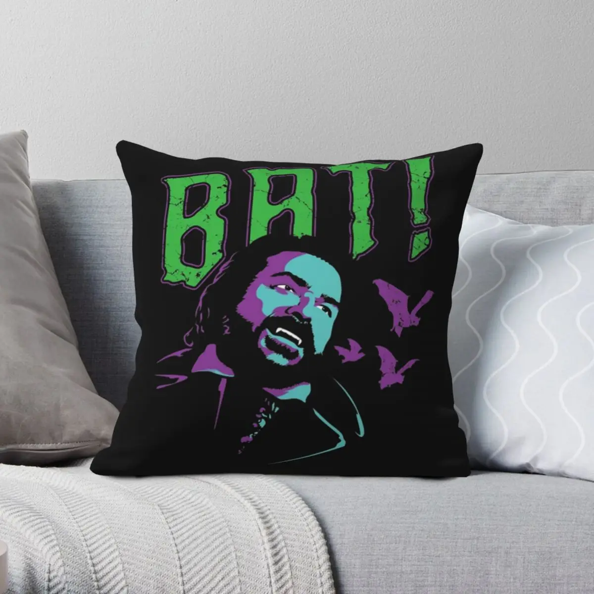 

The Shadows BAT Square Pillowcase Polyester Linen Velvet Printed Zip Decor Throw Pillow Case Room Cushion Cover