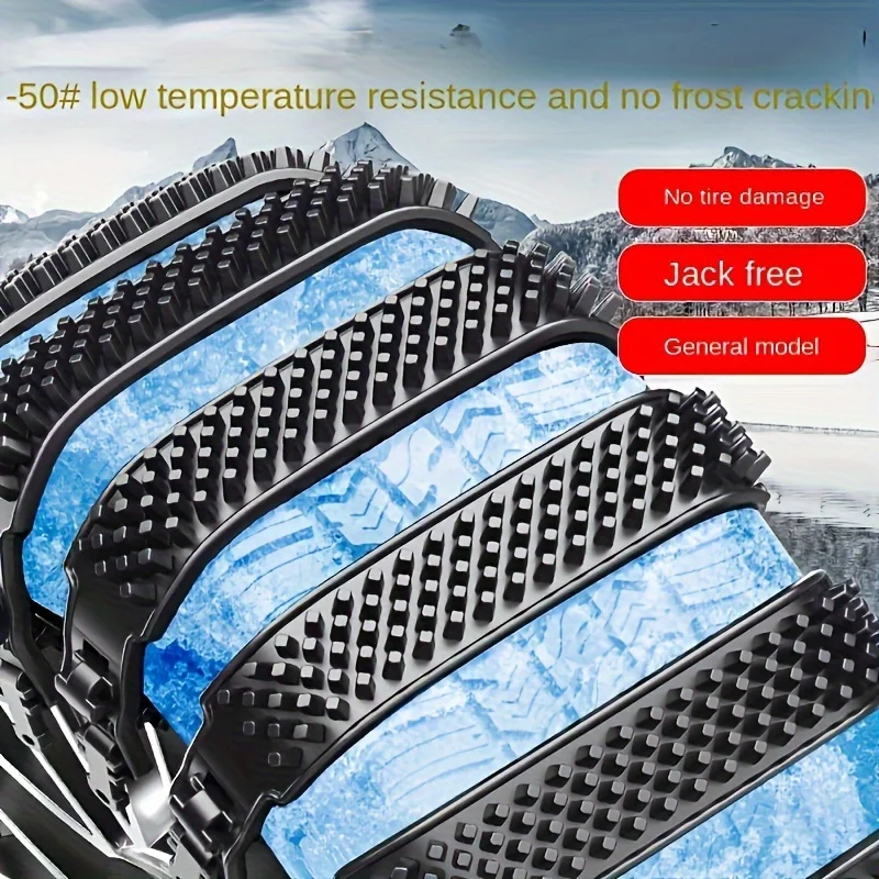 8pcs Durable Snow Chains Set-Unbeatable Traction, Frost-Resistant Tire Links for Winter Off-Road Adventures