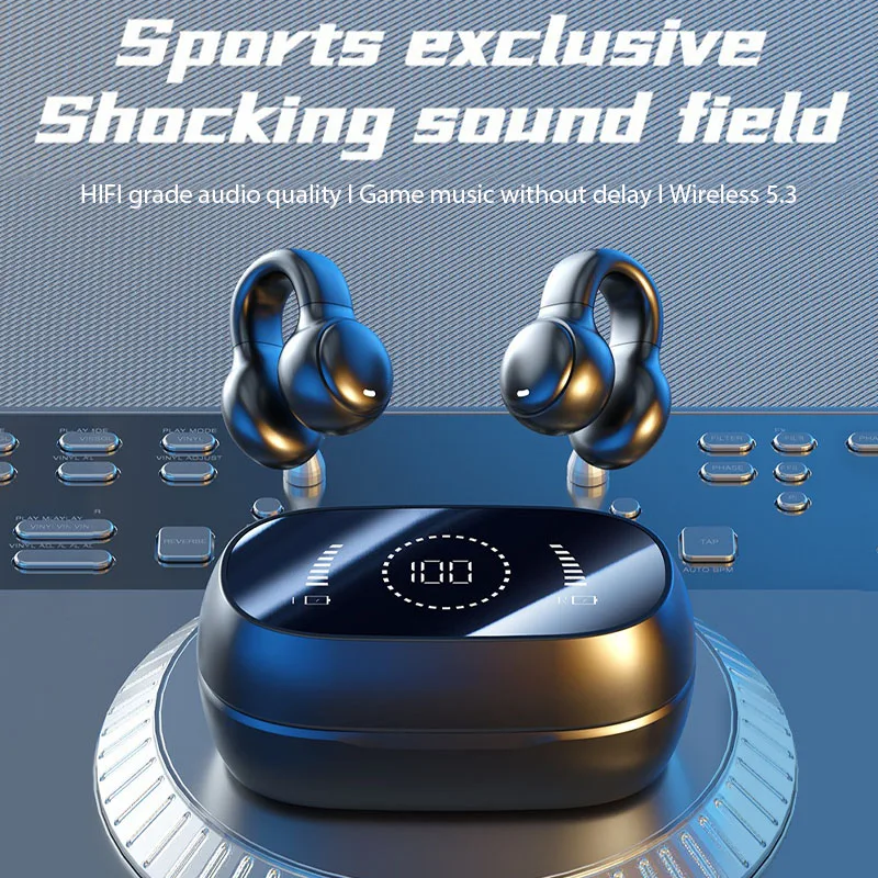High Quality Bone Conduction Wireless Earphones Bluetooth Noise Reduction Sports Gaming Earphones Suitable For Xiaomi Iphone 3