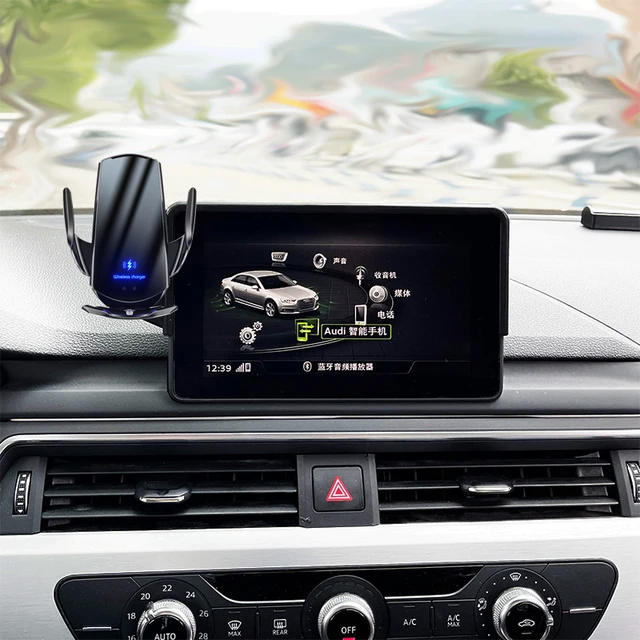 Autotelefon halter für Audi A4 B9 2017 2018 2019 2020 q5 2018 2019 2020  Bildschirm feste Halterung 15W kabelloses Lade zubehör - AliExpress