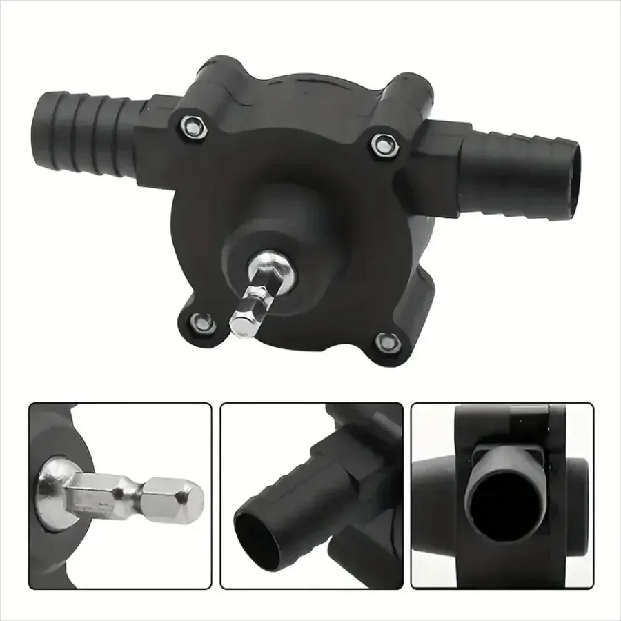 Self Priming Pump Portable Electric Drill Pump Self Priming Liquid Transfer Pumps Small Household Water Pump Garden Outdoor Tool