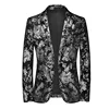 Blazer New Men's Fashion Business Gentleman Slim Print British Style Outdoor Performance Trend Wedding Banquet Casual Blazer 1
