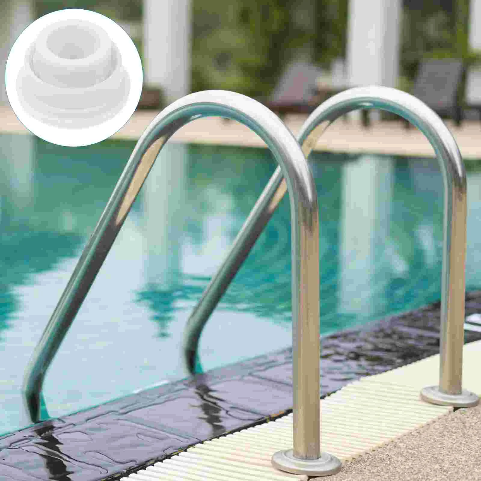 

2pcs Swimming Pool Ladder Rubber Plug Safety Bumper Caps Swimming Pool Supplies