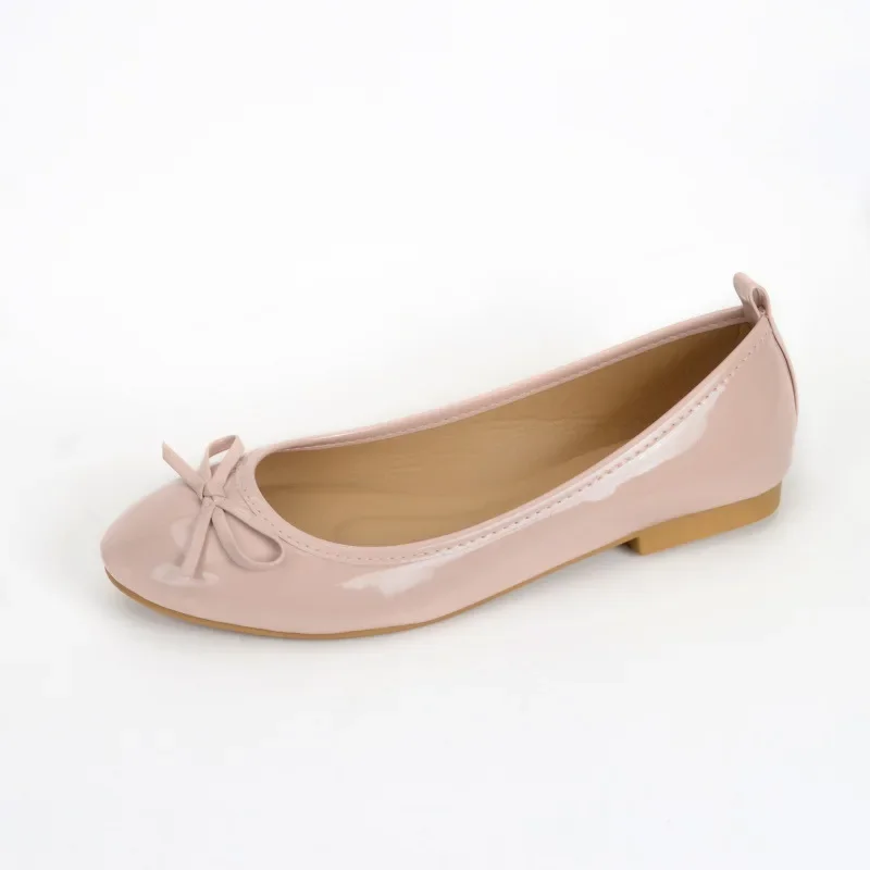 Ballet Flats Casual Comfortable Leather Loafers 2022 Spring Fashion Bowknot Women's Summer Shoes Female Floors Moccasin New Red 6