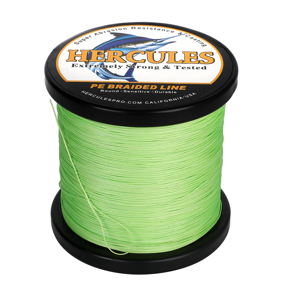 Hercules  Fishing Line 4 Strands Braided 1000M Saltwater 6LB 8LB 40LB 50LB 80LB100LB PE Wire  Camo Multifilament Smooth 5