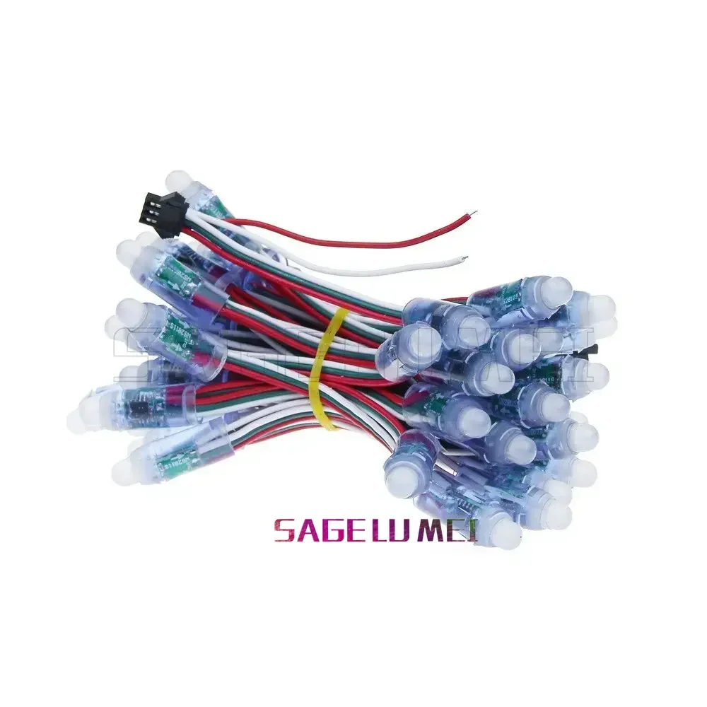 50/100pcs DC5V RGB WS2811 Led Pixel Module 12mm Digital Independently Addressable Full Color String Light Waterproof IP65