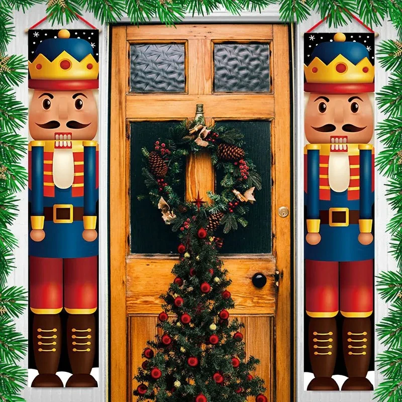 

Nutcracker Soldier Door Banner Decor Christmas Decor Home Xmas Hanging Ornaments Navidad Noel Gifts Decor Props Accessories