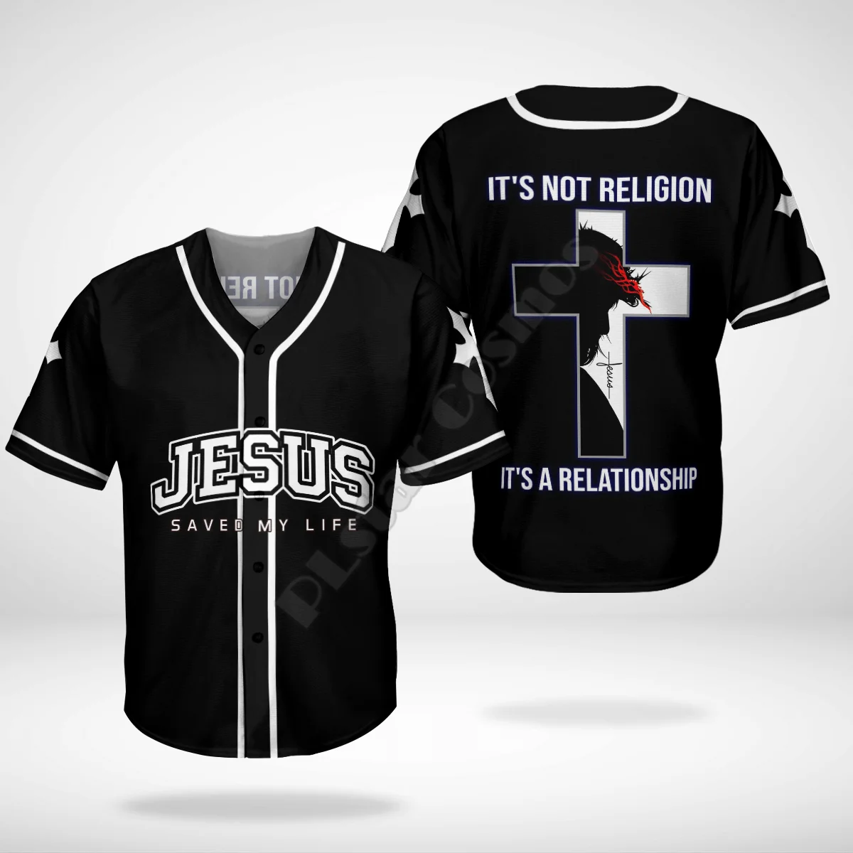 Jesus Faith Over Fear Baseball Jersey Shirt Baseball Shirt 3D All Over Printed Men's Shirt Casual Shirts hip hop Tops