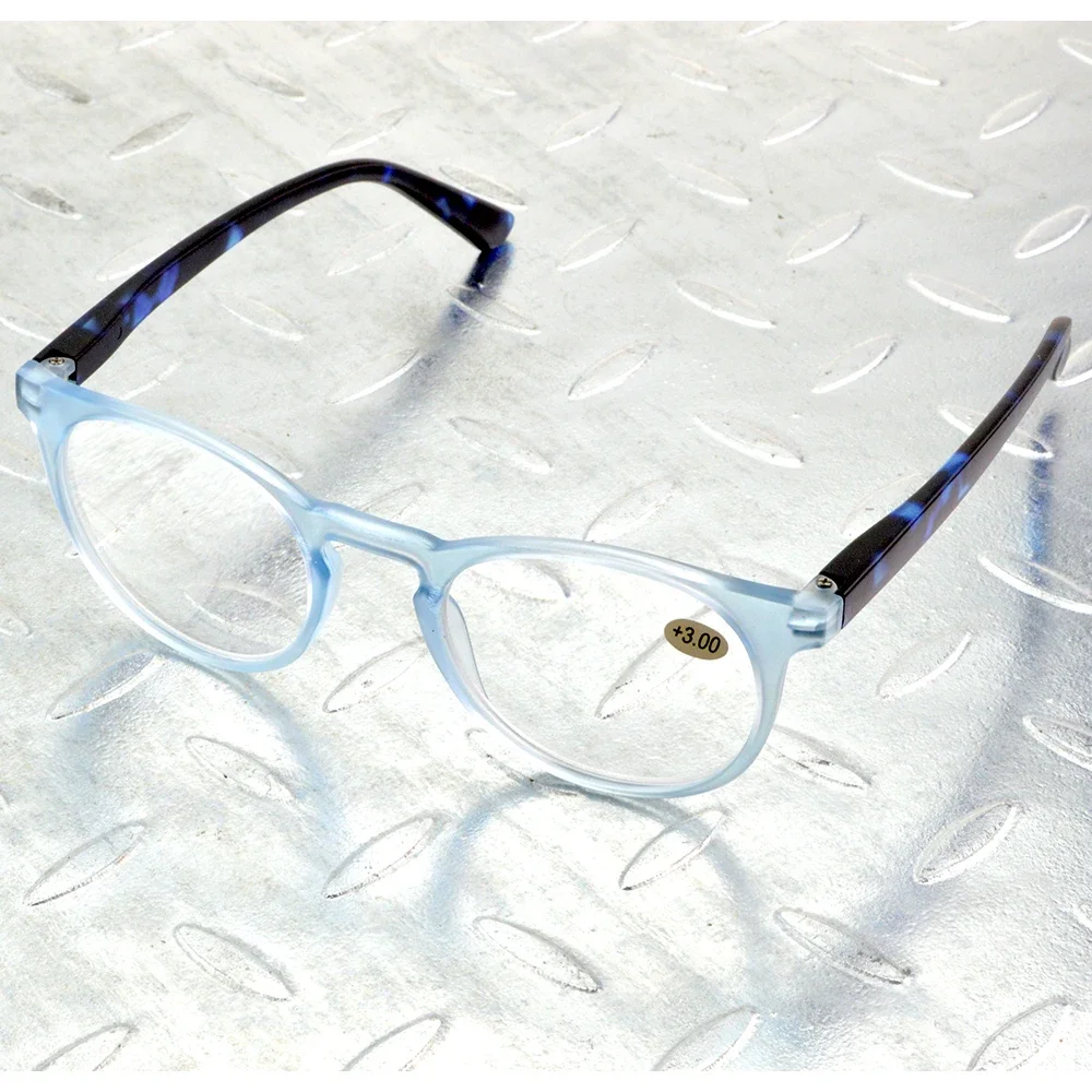 

Blue TR90 Spring Hinge Classic Fashion Round Retro Multi-layer Coating Reading Glasses +0.75 +1 +1.25 +1.5+1.75 +2 +2.25 to +4