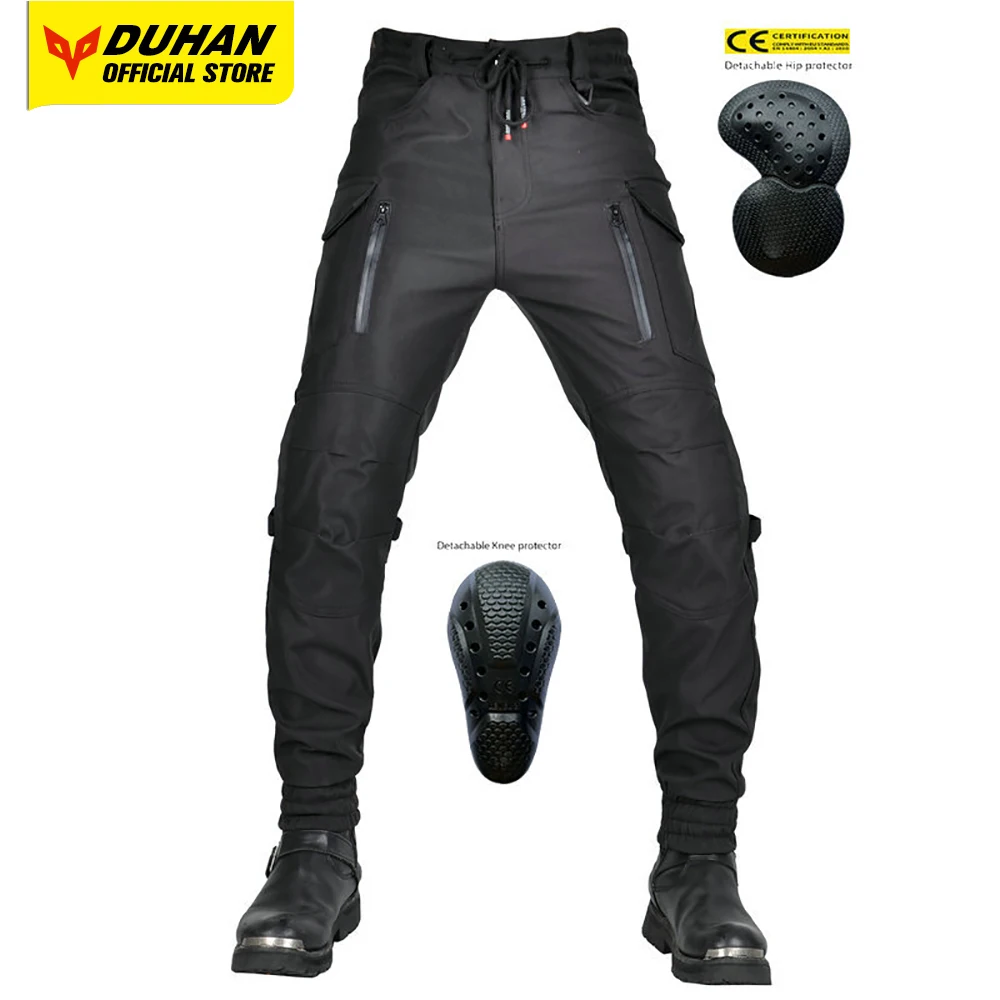 

VOLERO Waterproof Windproof Motorcycle Riding Pants Breathable High Waisted Motorcycle Pants Removable CE Protective Equipment