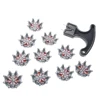10Pcs Soft Golf Shoe Spikes Metal Thread Studs Replacement Twist Shoe Spikes Replacement Set With Wrench Tool 3