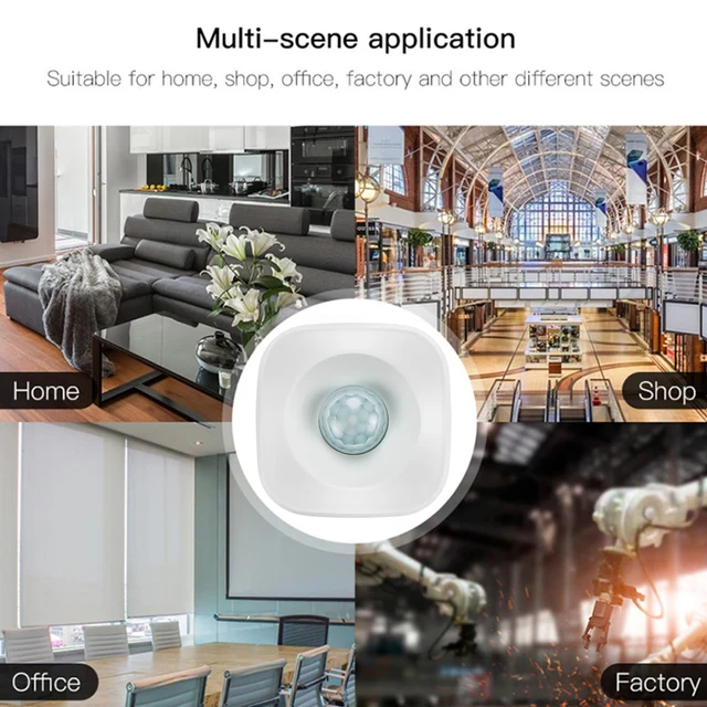 Tuya WiFi PIR Motion Sensor Wireless Infrared Detector Security Burglar Alarm Sensor Smart life APP Control Compatible 4