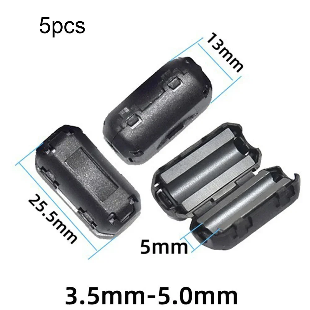 5 PCS 토로 이달 코어 페라이트 소음 억제 필터 링 케이블 클립 3.5-13mm 비드 초크 EMI RFI Singal 방해 전파 방지 소음 필터