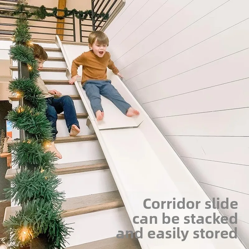 Indoor Kids Home Transformable Stair Slide No Assembly Required Safe Play Slide For Bedroom Edge Home Use