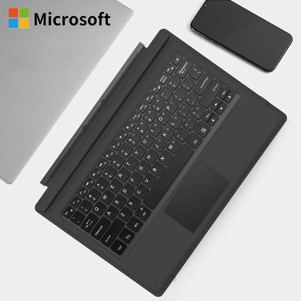 mini keyboard pc Wireless Keyboard For Surface Pro 7 6 5 4 3 7+ clavier teclado sem fio Arabic Korean Spanish Russian Backlit Bluetooth Keyboard computer keyboard computer peripheral