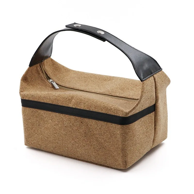 Wood grain tea set bag, outdoor picnic coffee set storage bag, portable lunch box, lunch box storage bag 5