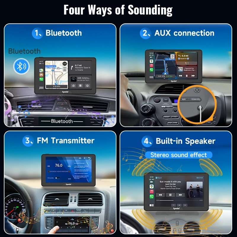 Wireless Carplay Android Auto Touch Screen Car Monitor