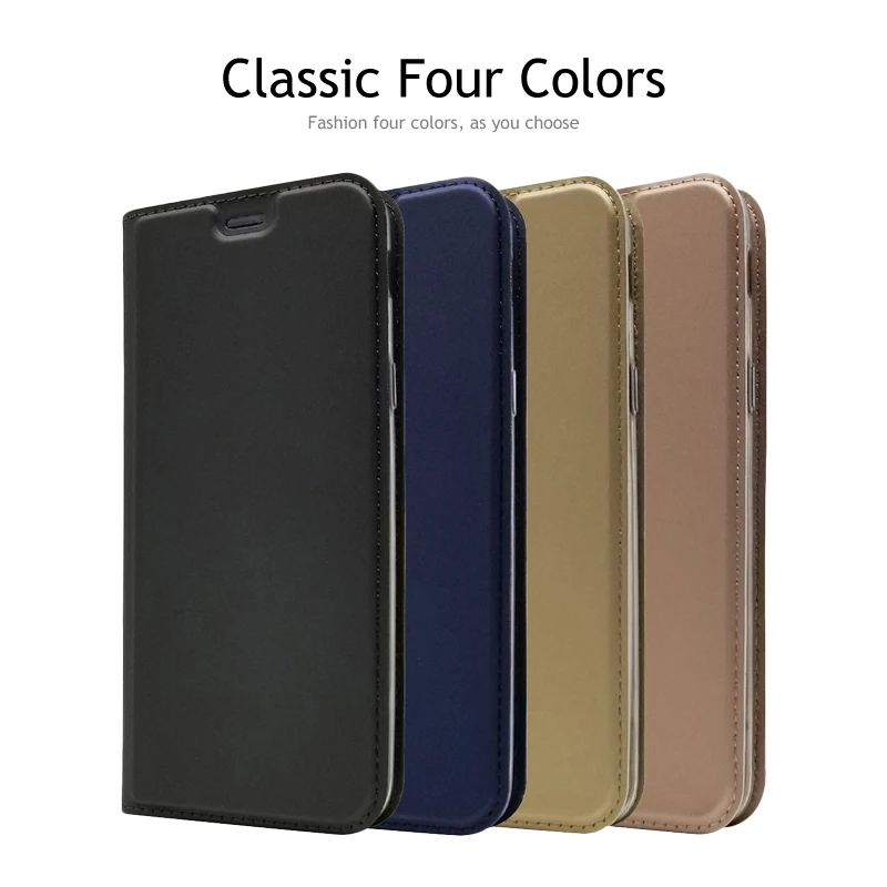 For Samsung Galaxy J2 Prime / Samsung Galaxy J4 Plus / Samsung Galaxy J6  Plus Case Premium Leather Classic Presbyopia Pattern Luxury Brand Phone Case  With Stand