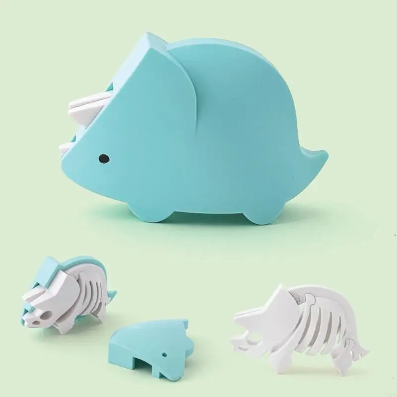 자기 3D 공룡 동물 빌딩 블록 어린이를위한 재미있는 교육 건설 장난감 자기 동물 퍼즐 연령 3-5 A2UB