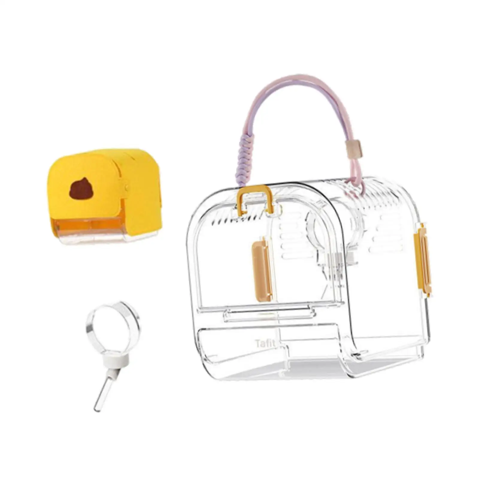 Hamster Travel Carrier Cage,Small Animal Carry Case,Large Convenient Chinchilla Cage for Mice,Squirrel,Small Animals,Hedgehog