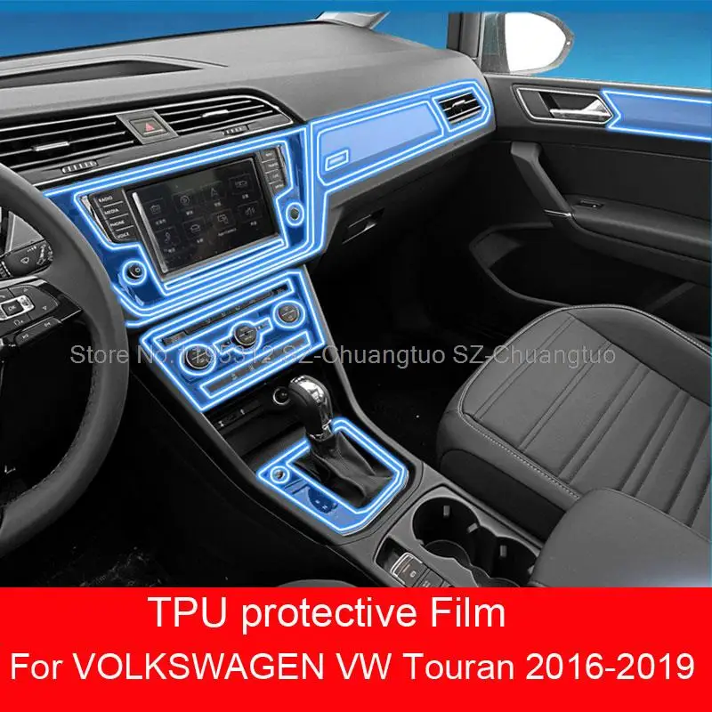 

TPU protective Film for VOLKSWAGEN VW Touran 2016-2019 Car Interior Center Console Navigator Gear Dashboard Door Panel