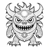 Adults with Simple Decompression Cute Doodle Little Monster Coloring Book Perfect Gift for Parties and Birthdays ﻿ 3