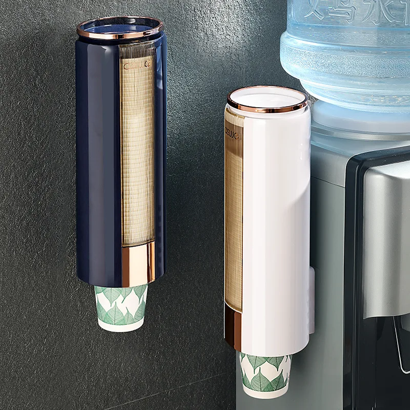 

Cup Dispenser Holder Wall Mounted Automatic Disposable Cup Storage Rack Organizer Water Dispenser Cup Holder