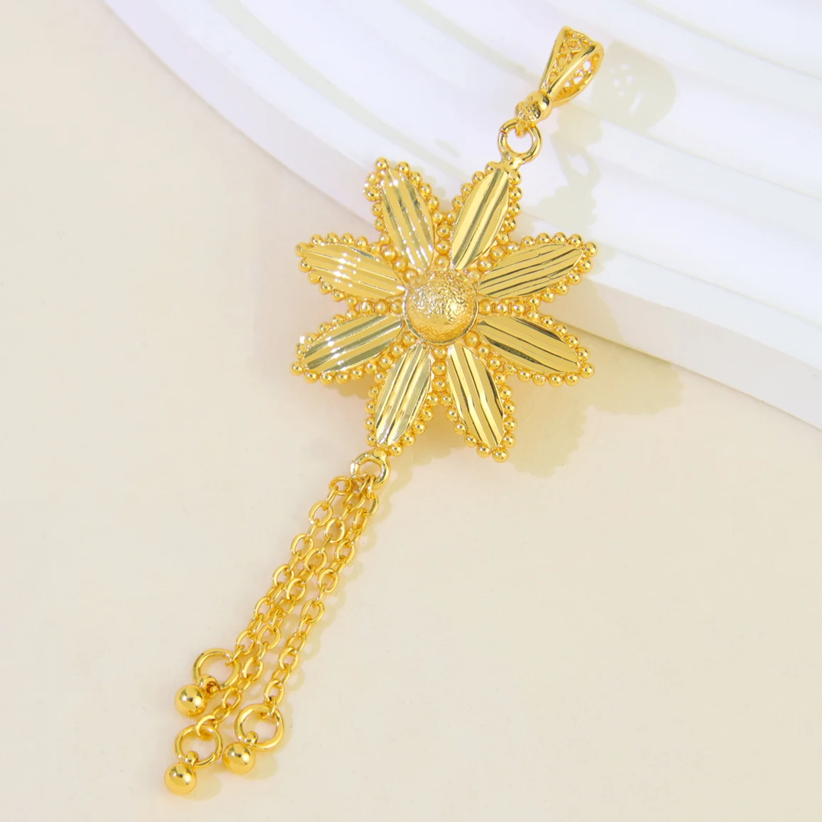 Luxus Arabisch Gold Farbe Halskette Anhänger 21k Gold Überzogene Dubai Mode Ramadan Halskette Anhänger Oman Braut Hochzeit Schmuck – Detail 14