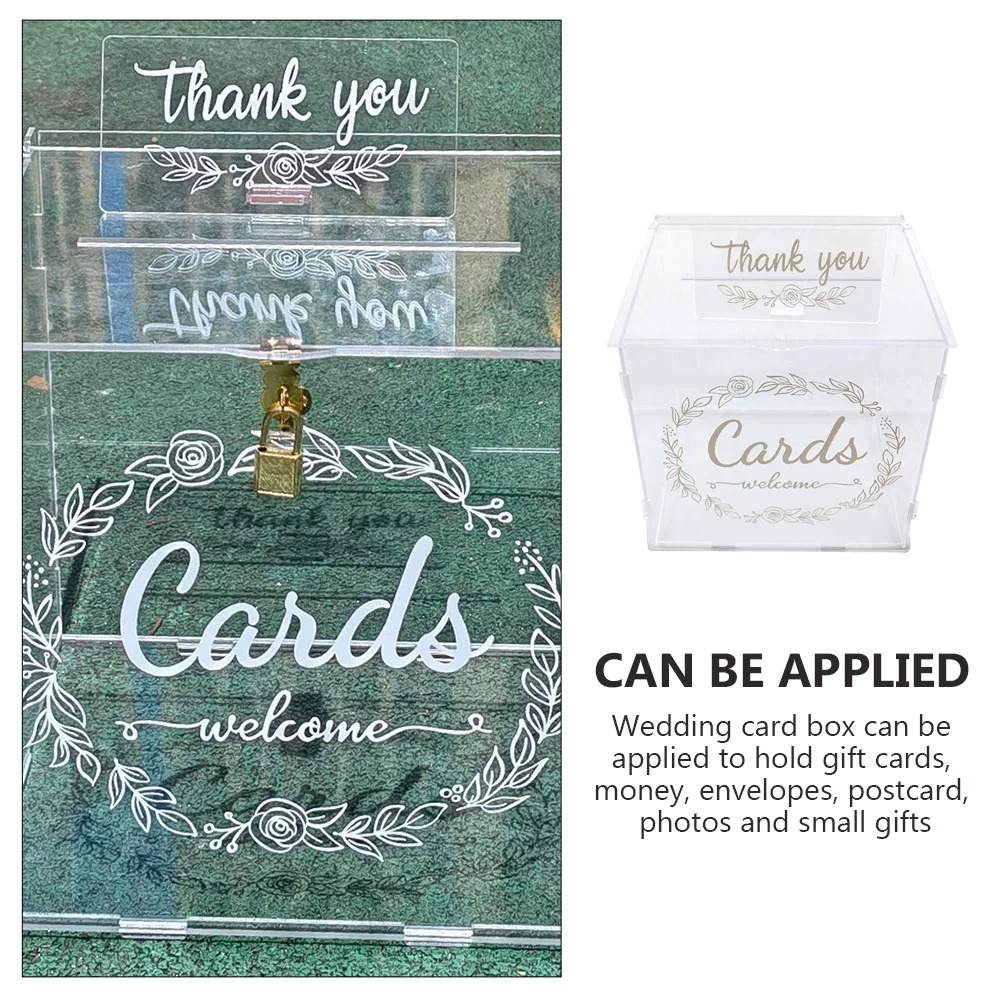 Box Card Wedding Boxes Lock Suggestion Holder Money Gift Party Donation Letter Slot Complain Ballot Birthday Urn weddings