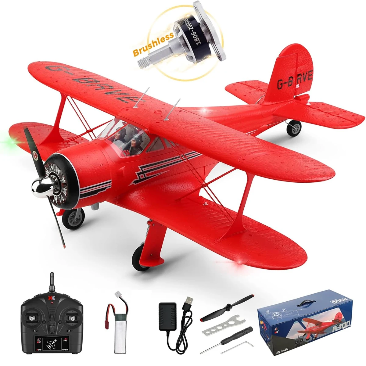 2026 신형 WLtoys A300 4방향 2날개 RC 항공기 원격 조종 글라이더 브..