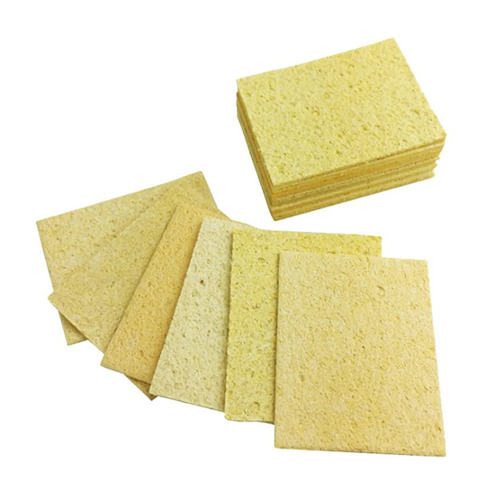 

10pcs Yellow Sponges for Soldering Iron Tips Cleaning Ideal Replacements for Old Sponges Suitable for Welding Time
