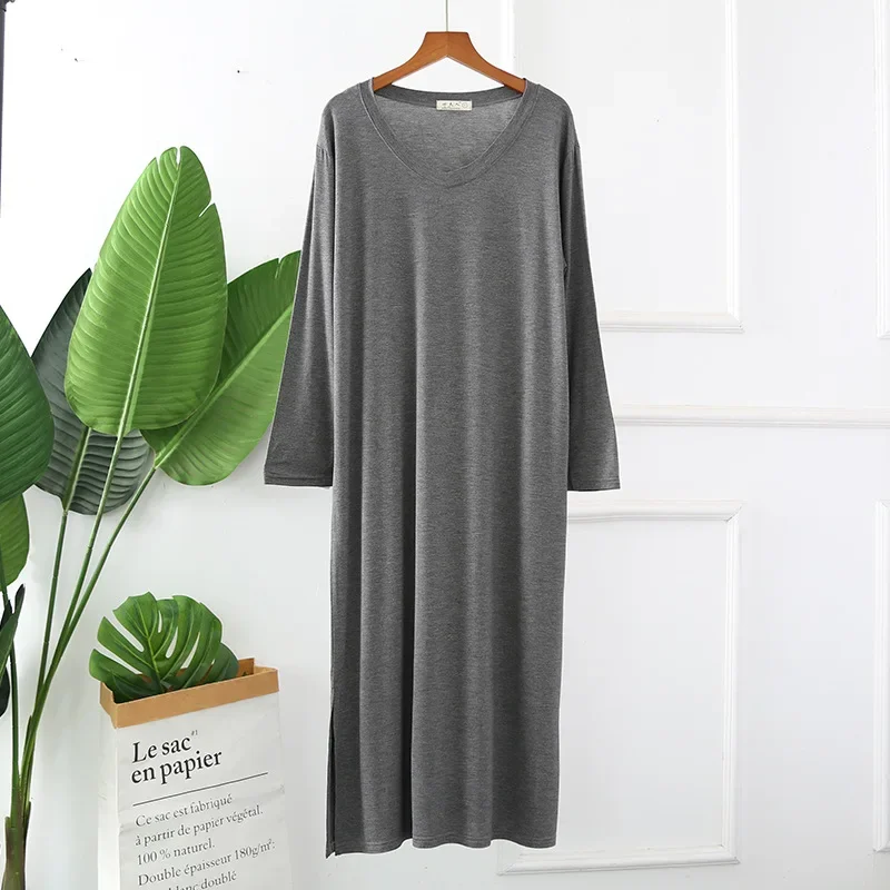 Long Sleeve Nightdress for Women Spring and Autumn Modal Cotton Multi-color Plus Size Chemise De Nuit Femme Longue Wear Clothes