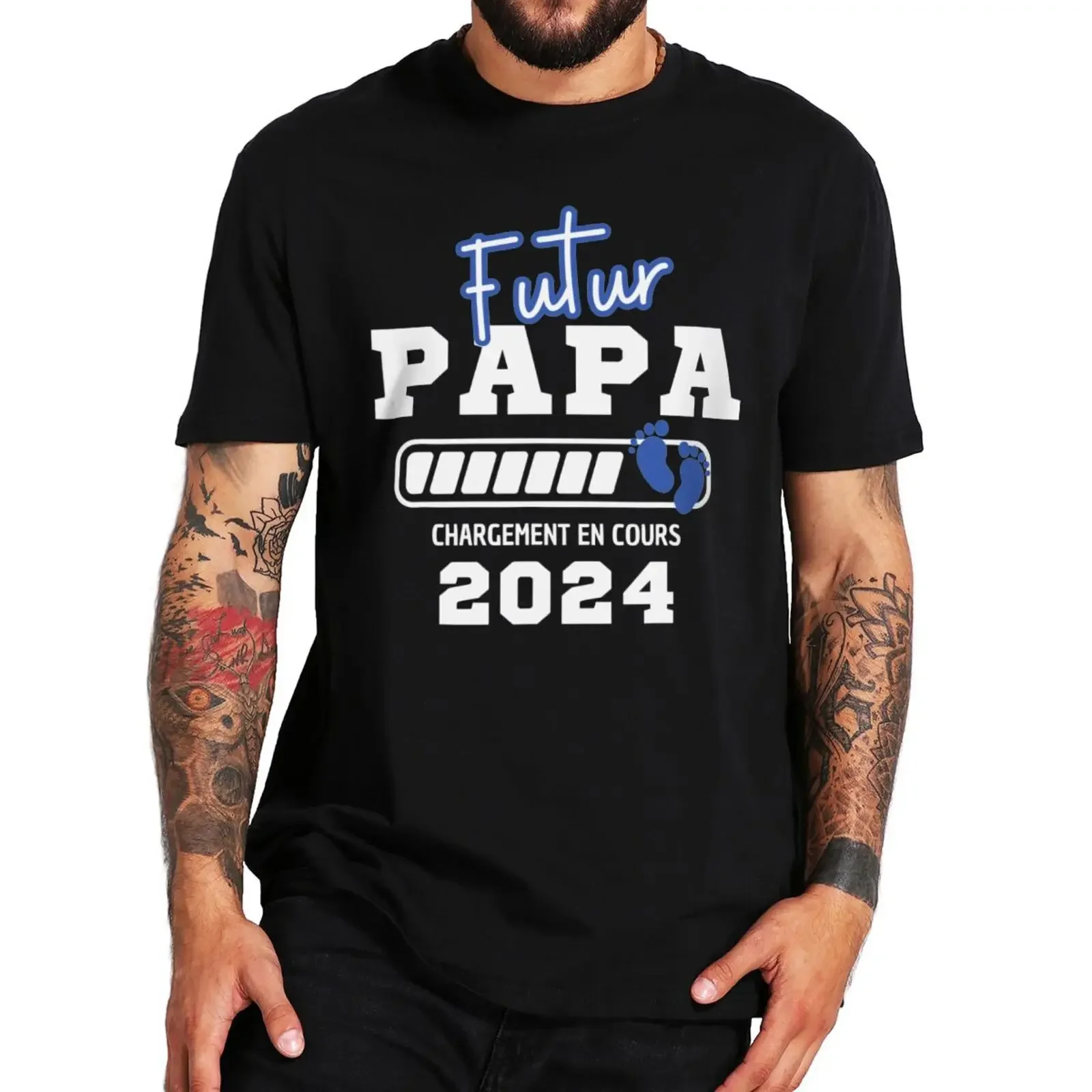

Funny Father Papa Gifts Men Clothing EU Size 100% Cotton Summer Haarajuku O-neck Tee Shirts Future Dad 2024 T-shir