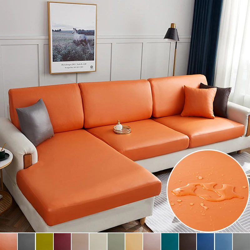Coprisedile per divano in ecopelle fodera per cuscino per divano copridivano  impermeabile per soggiorno copridivano angolare a forma di L 1/2/3/4 posti  - AliExpress