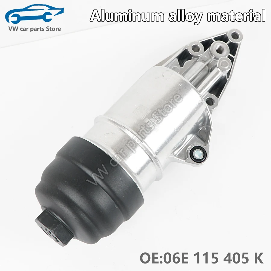 06E115405K Aluminum Oil Filter Housing Adapter for A4 A5 A6 A7 A8 Q7 Quattro 2.4 2.8 3.0T 06E 115 405 K/J/E/F Gasoline Vehicle