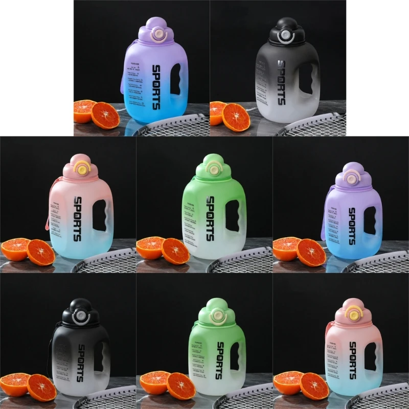 

2024 New 1.6L/2.5L Large Capacity Sports Water Bottle School Girl Children Cute Drinking Cup For Male Female Camping Hiking Cup