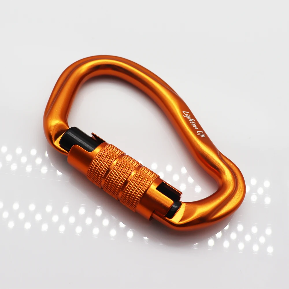 4 Moschettoni Da Arrampicata In Acciaio Inox - Con Vite Di Sicurezza - Per Escursionismo E Campeggio - Foto 3