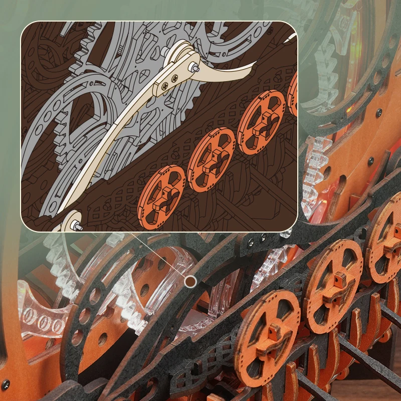 Robotime Rokr Viking Dargon Ship Kit Explore Mysteries Of Ancient Ship Mechanical Gear Kit for Men Women Teens - Image 4