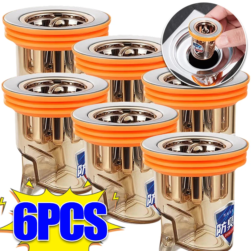 

Гравитационный индукционный напольный дренажный сердечник, дезодорант для туалета, антизапаховый артефакт, автоматическое открытие, уплотнение воды, без запаха, канализатор для ванной и туалета